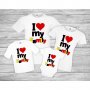 Семейни тениски I love my family, снимка 1 - Тениски - 35818621