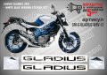 Suzuki Gladius 2012 White Blue Version SM-S-GLADIUS-WBV-12, снимка 1 - Аксесоари и консумативи - 42474601