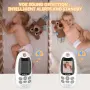 Бебефон с камера и монитор със сензор за звук нощно виждане, снимка 4