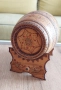 буренце пирографирано ретро с три чашки за ценители , снимка 6