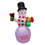Надуваем Снежен човек с LED светлини-120 см./Коледна украса/декорация, снимка 4