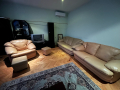 кожен холов диван 2ка 160 см + диван 3ка 210см + фотьойл + 2 табуретки  / холна гарнитура -цена  1 1, снимка 1