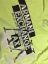 $75 Оригинална мъжка тениска Armani Exchange Neon Green Silver Reflective S Small, снимка 2