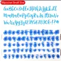 Малки и главни букви азбука латиница числа цифри печати печата форми резци надписване фондан торта , снимка 3