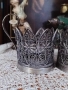 Два изящни посребрени руски стакани Изработени с филигранна техника, снимка 2