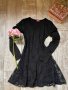 Черна елегантна дантелена парти рокля , снимка 10