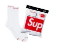 Supreme/Hanes Crew Чорапи (пакет от 4 чифта) – Бели, снимка 4