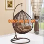 3 размера Градинска люлка тип гнездо, люлка гнездо, кафява с възглавници, снимка 1