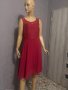 Елегантна червена рокля с дантела, размер L, снимка 1 - Рокли - 44501212