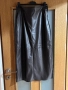 Нова елегантна дълга кафява кожена пола, снимка 1