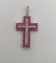 Сребърен Кръст със Сапфири/Рубини/Изумруди, снимка 3