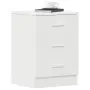 vidaXL Нощно шкафче, бяло, 38x35x56 см, инженерно дърво, снимка 4