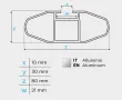 Алуминиеви греди багажник MENABO Lince XL за плътен рейлинг 135см, снимка 6