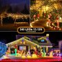 Нови 4 метра 240 LED светлини Лампички декорация украса Коледа двор, снимка 3