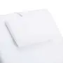 vidaXL Масажираща кушетка с възглавница, бяла, изкуствена кожа, снимка 8