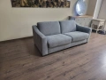 Сив диван от плат тройка с функция сън "Optimus", снимка 4