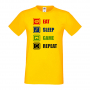 Мъжка тениска Eat Sleep Game Repeat, снимка 1 - Тениски - 36193122