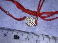 НЕЖНА ХЕНД-МЕЙД ФЕШЪН АРТ ГРИВНИЧКА За ЩАСТИЕ СРЕБРО с ФАСЕТИРАНИ ЦИРКОНИ и ЧЕРВЕНО КОНЧЕ 38270, снимка 9