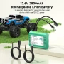 Mspalocell 12V 2800mAh литиева батерия със зарядно устройство и адаптери, снимка 2