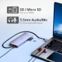 Нов хъб Lemorele USB-C докинг 2 монитора HDMI+DP 4K@60Hz 3xUSB 100W, снимка 7