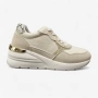 РАЗПРОДАЖБА! Дамски спортни обувки на платформа W014221 beige, снимка 1
