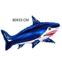 синя Акула Акули Shark фолио фолиев балон хелий или въздух парти рожден ден, снимка 1 - Други - 41405064