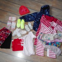 Лот от яке и дрехи за момиче 9-12-18мес + подарък, снимка 1 - Комплекти за бебе - 39801802