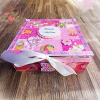 Кутия за бебешки съкровища в розово, снимка 2 - Подаръци за кръщене - 42129819