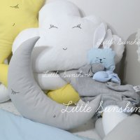  Голям комплект за бебешка кошара от Обиколник плитка, възглавнички и др., снимка 3 - Спално бельо и завивки - 41501834