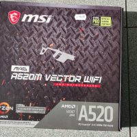 MSI MAG A520M VECTOR WIFI, AM4, A520, DDR4, PCI-E 3.0 (DP/HDMI), 4x SATA 6Gb/s, 1x M.2 M.2, 4x USB 3, снимка 2 - Дънни платки - 38648230