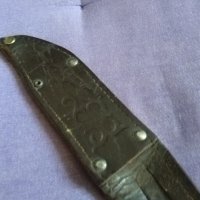 Fes Rostfrei немски нож от соца с калъф естествена кожа за колан 185х100мм, снимка 4 - Ножове - 41658641