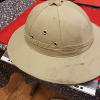 pith helmet  шлем от сагово дърво  колониална шапка с термоизолация ,оригинална от 70те години, снимка 5 - Антикварни и старинни предмети - 41938185