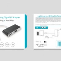 Lightning към HDMI VGA AV адаптер, 3 в 1 алуминиев, HDMI VGA AV адаптер за iPhone към телевизор, снимка 2 - Аксесоари за Apple - 41609963