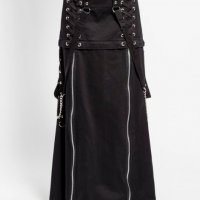 сайбър готик пънк пола XL и XXL 2 в 1 Tripp NYC double corset zip off skirt, снимка 1 - Поли - 34351545