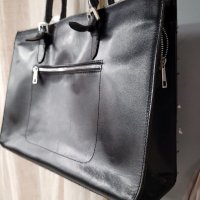 Естествена кожа, черна твърда чанта от ФЛОРЕНЦИЯ , снимка 16 - Чанти - 41395285