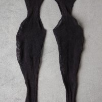 XS/S дамски черен чорапогащник ситна мрежа с отворено дъно, снимка 9 - Бельо - 41937971
