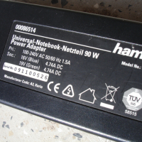 HAMA - универсално захранване зарядно адаптер за лаптоп 16-19V, 4.74A, 90W, снимка 2 - Лаптоп аксесоари - 36310195
