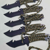  Тактически нож, многоцелеви ловен нож с паракорд, снимка 1 - Екипировка - 44765119