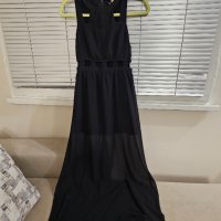 Черна дълга рокля H&M XS, снимка 1 - Рокли - 44168685