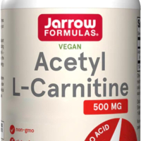 Jarrow Formulas, ацетил-L-карнитин, 500 mg, 120 вегански капсули, без глутен, без соя, без ГМО, снимка 1 - Хранителни добавки - 44596043