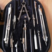 Ретро комплект чертожни инструменти пергели Kinex 116, снимка 2 - Антикварни и старинни предмети - 44176881