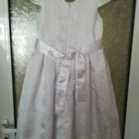 Официална бяла рокля и цвят праскова, снимка 8 - Бебешки рокли - 40596385