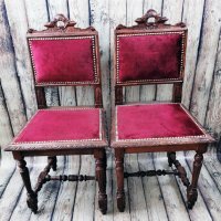 Комплект 6бр старинни столове за трапезария, снимка 2 - Столове - 41208037