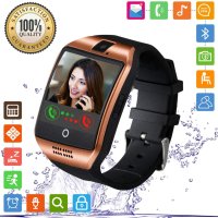 Смарт часовник СИМ слот Q18 , Bluetooth – Smart Watch Q18, Разговори, Facebook, Социални Мрежи и др., снимка 2 - Дамски - 41019995