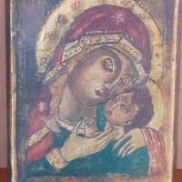 Стара икона  Мадона и Младенеца - Германия, снимка 2 - Други ценни предмети - 41181753