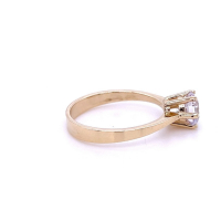 Златен дамски пръстен 3,18гр. размер:57 14кр. проба:585 модел:22435-1, снимка 2 - Пръстени - 44617881