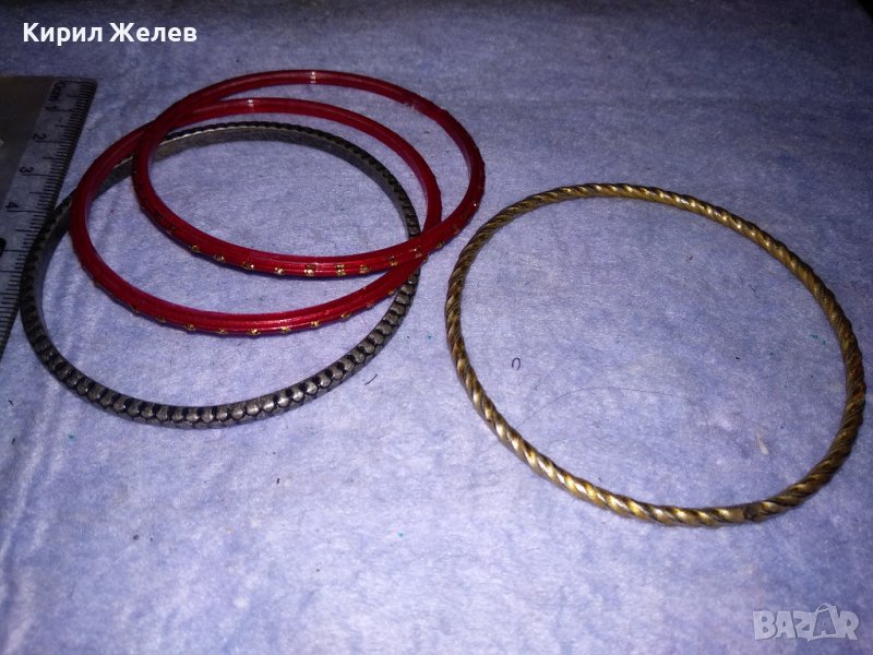 ПОЗЛАТЕНА БРОНЗОВА СТИЛНО ОРНАМЕНТИРАНА ГРИВНА и ОЩЕ ТРИ КРАСИВИ СТОМАНЕНИ 37497, снимка 1