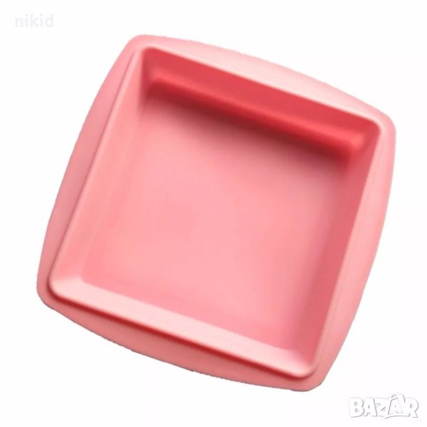 квадрат квадратна кексова форма за кекс блат торта пица пай нисък силиконов молд форма , снимка 1