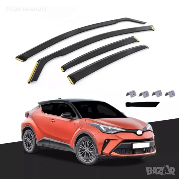 Комплект от 4 броя ветробрани за TOYOTA CHR след 2017, снимка 1