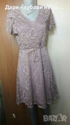 Нежна рокля в цвят пепел от рози🍀❤M,M/L❤🍀 арт.4075, снимка 1